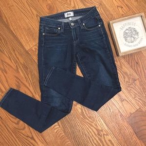 Paige Size 25, skinny, slightly faded jeans